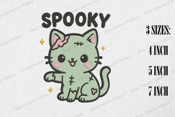 Cute Zombie Cat Spooky Halloween: An Embroidery Review