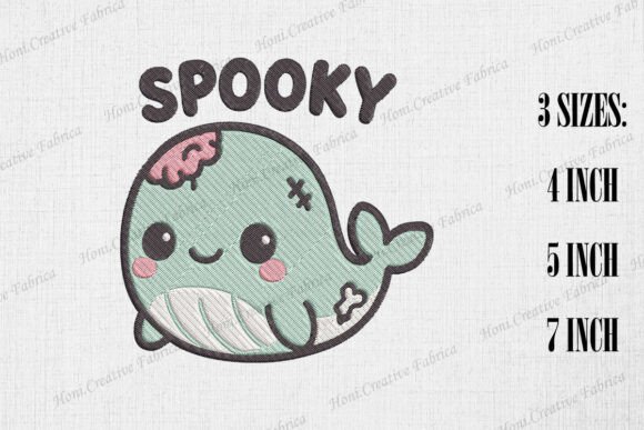 Cute Zombie Whale: Spooky Halloween Embroidery Review