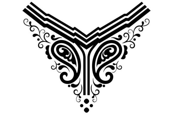 Decorative V-Neck Embroidery Pattern SVG Review
