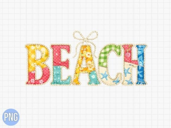 Faux Embroidery Beach Patchwork PNG Review