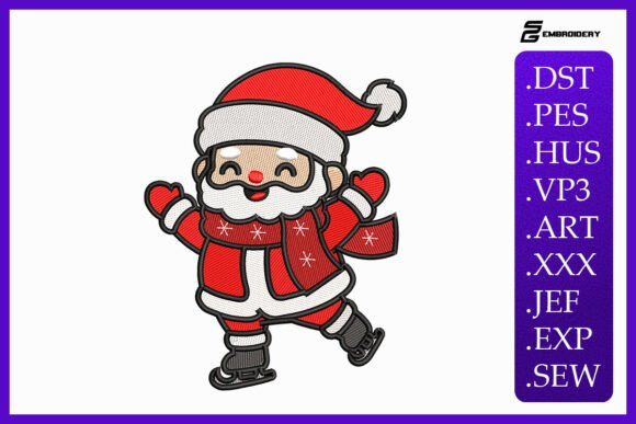Festive Christmas Santa Skating Design Review