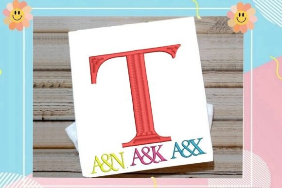 Letter T Split Monogram Logo: Elegant Etsy Embroidery
