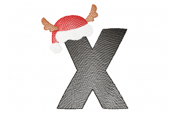 Santa Letter X: A Heartfelt Embroidery Design for Personalized Holiday Gifts