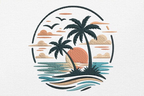 Tropical Sunset Palm Circle: A Designer’s Review